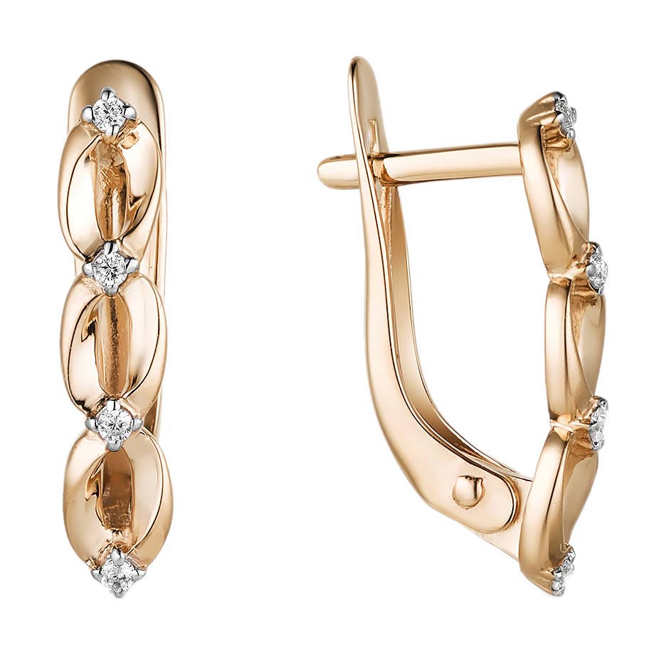 Золотые серьги Veronika S132-1224 с фианитами