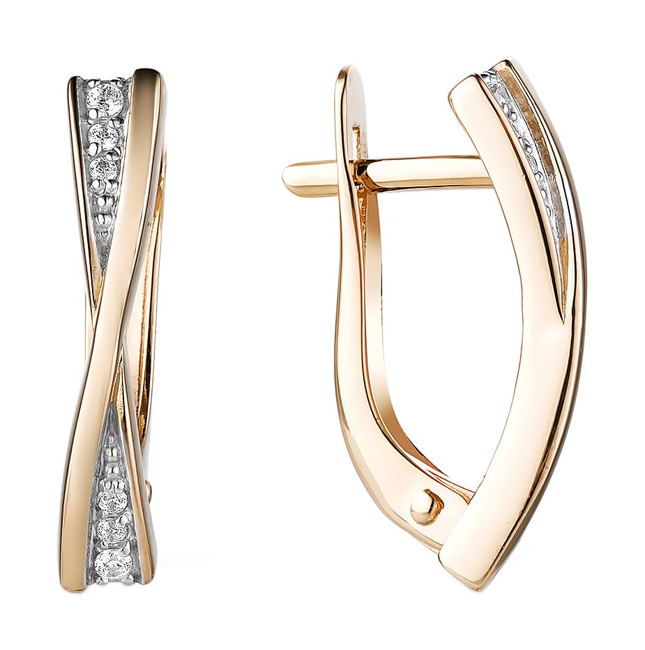 Золотые серьги Veronika S132-1290 с фианитами