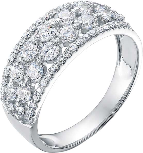 Кольцо из белого золота Vesna jewelry 12232-251-00-00 с бриллиантами