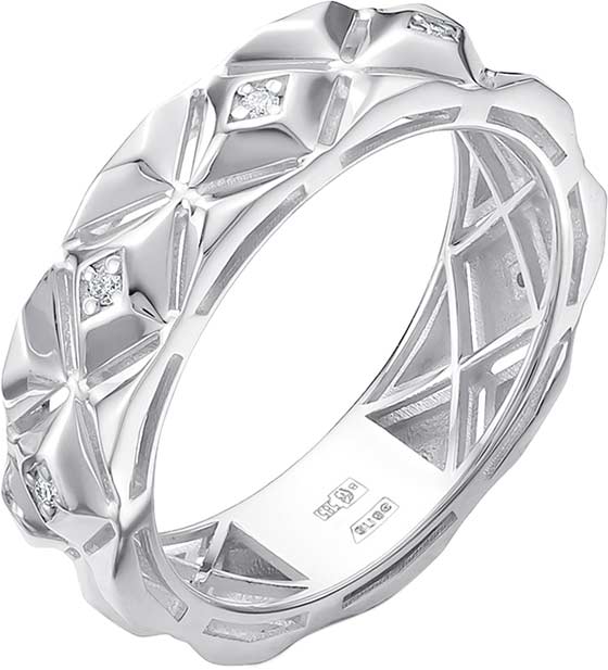 Кольцо из белого золота Vesna jewelry 12542-251-00-00 с бриллиантами