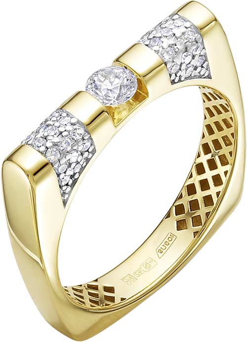Золотое кольцо Vesna jewelry 12709-351-46-00 c бриллиантом