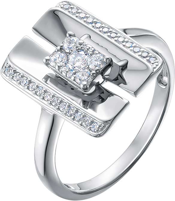 Кольцо из белого золота Vesna jewelry 12850-251-00-00 с бриллиантами