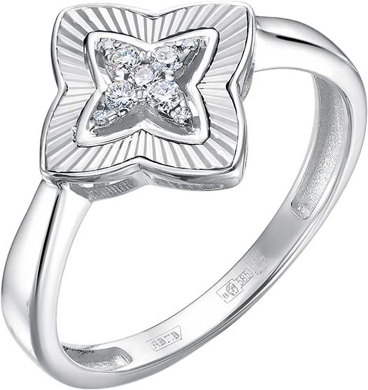 Кольцо из белого золота Vesna jewelry 13070-259-00-00 с бриллиантами
