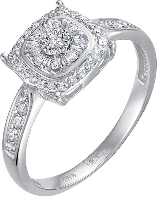 Кольцо из белого золота Vesna jewelry 13129-259-00-00 с бриллиантами