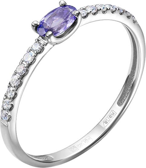 Кольцо из белого золота Vesna jewelry 13469-251-141-00 с танзанитом, бриллиантами