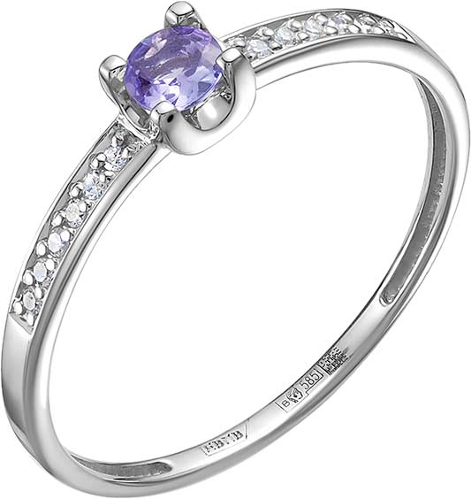Кольцо из белого золота Vesna jewelry 13473-251-141-00 с танзанитом, бриллиантами