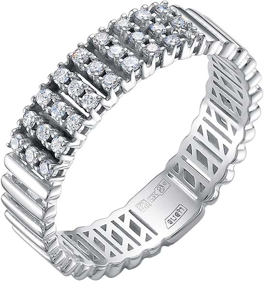 Кольцо из белого золота Vesna jewelry 13599-251-00-00 с бриллиантами