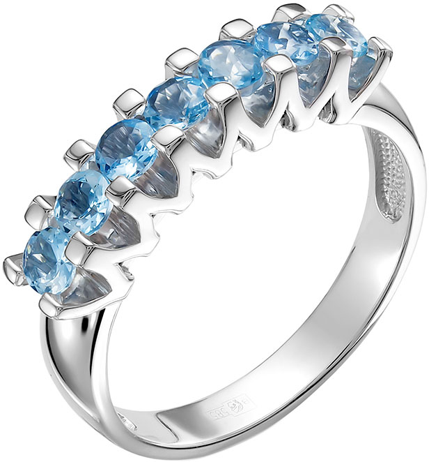 Кольцо из белого золота Vesna jewelry 1843-251-175-00 с аквамаринами