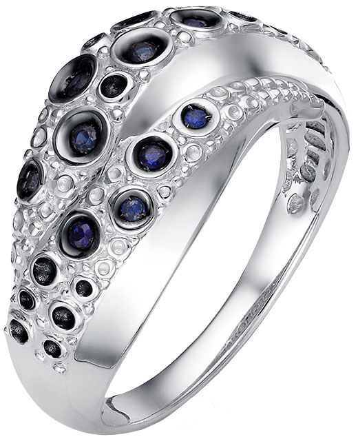 Кольцо из белого золота Vesna jewelry 1967-256-10-00 с сапфирами