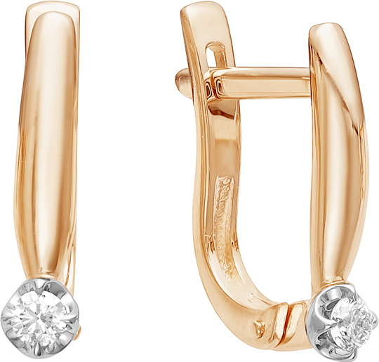 Золотые серьги Vesna jewelry 2054-151-00-00 с бриллиантами