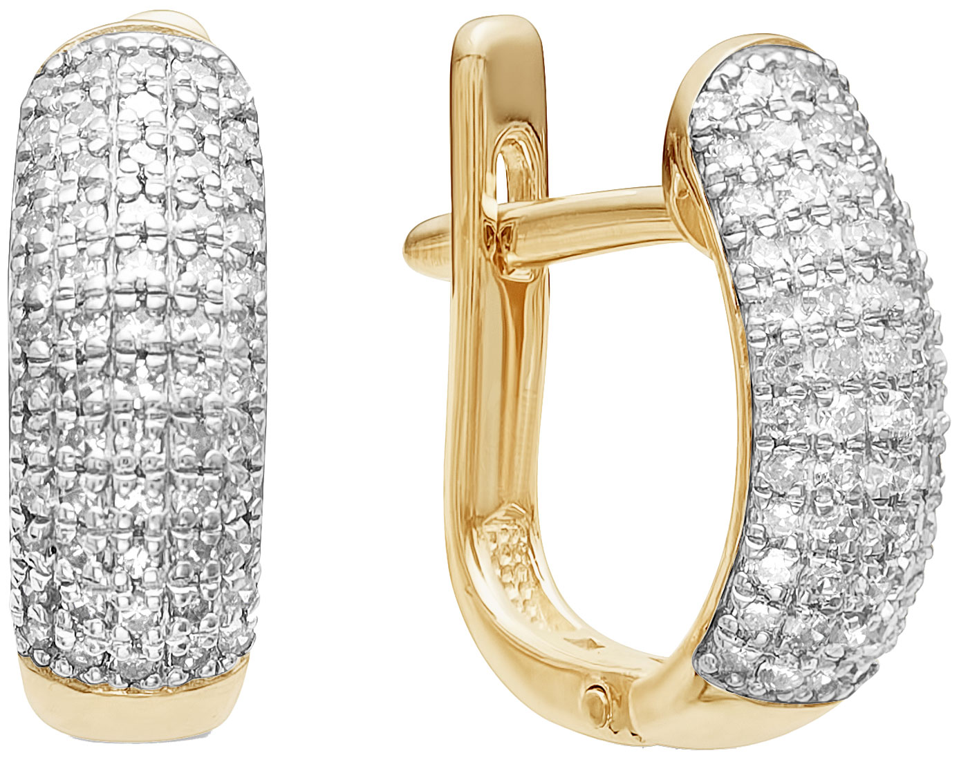 Золотые серьги Vesna jewelry  2067-351-01-00 с бриллиантами