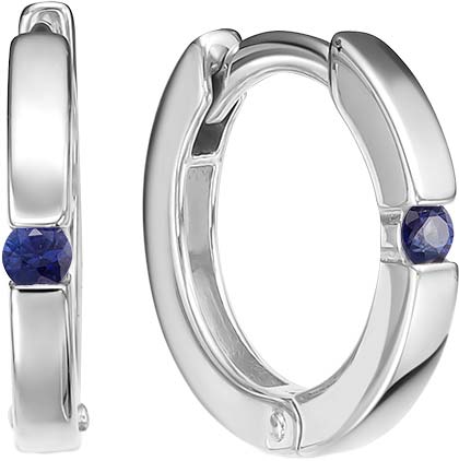 Серьги из белого золота Vesna jewelry 21425-251-10-00 с сапфирами