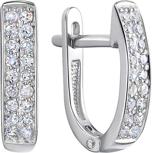 Серьги из белого золота Vesna jewelry 22295-251-01-00 с бриллиантами