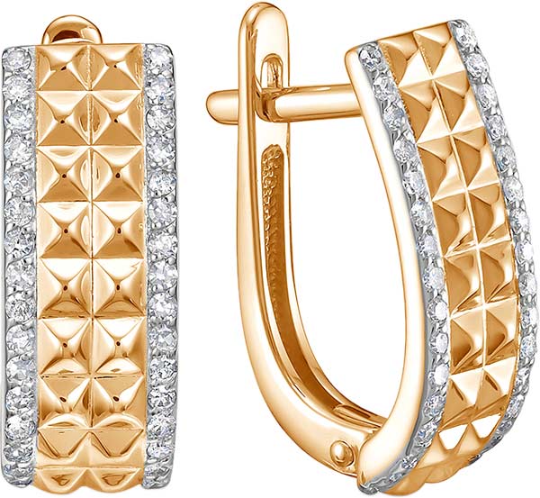 Золотые серьги Vesna jewelry 23351-151-01-00 с бриллиантами