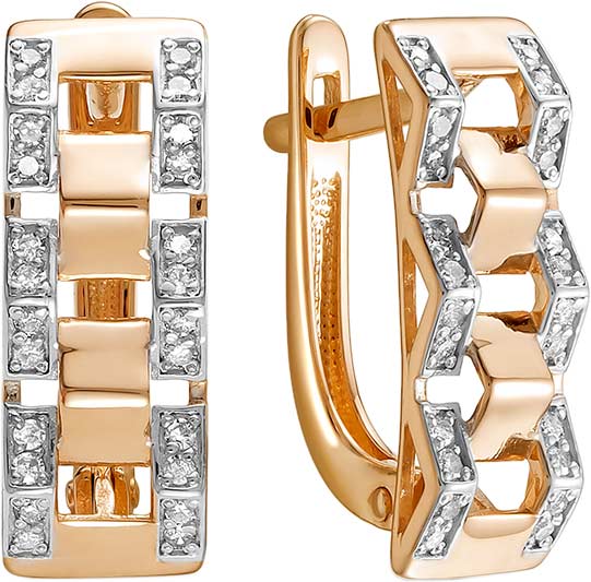 Золотые серьги Vesna jewelry 23354-151-01-00 с бриллиантами