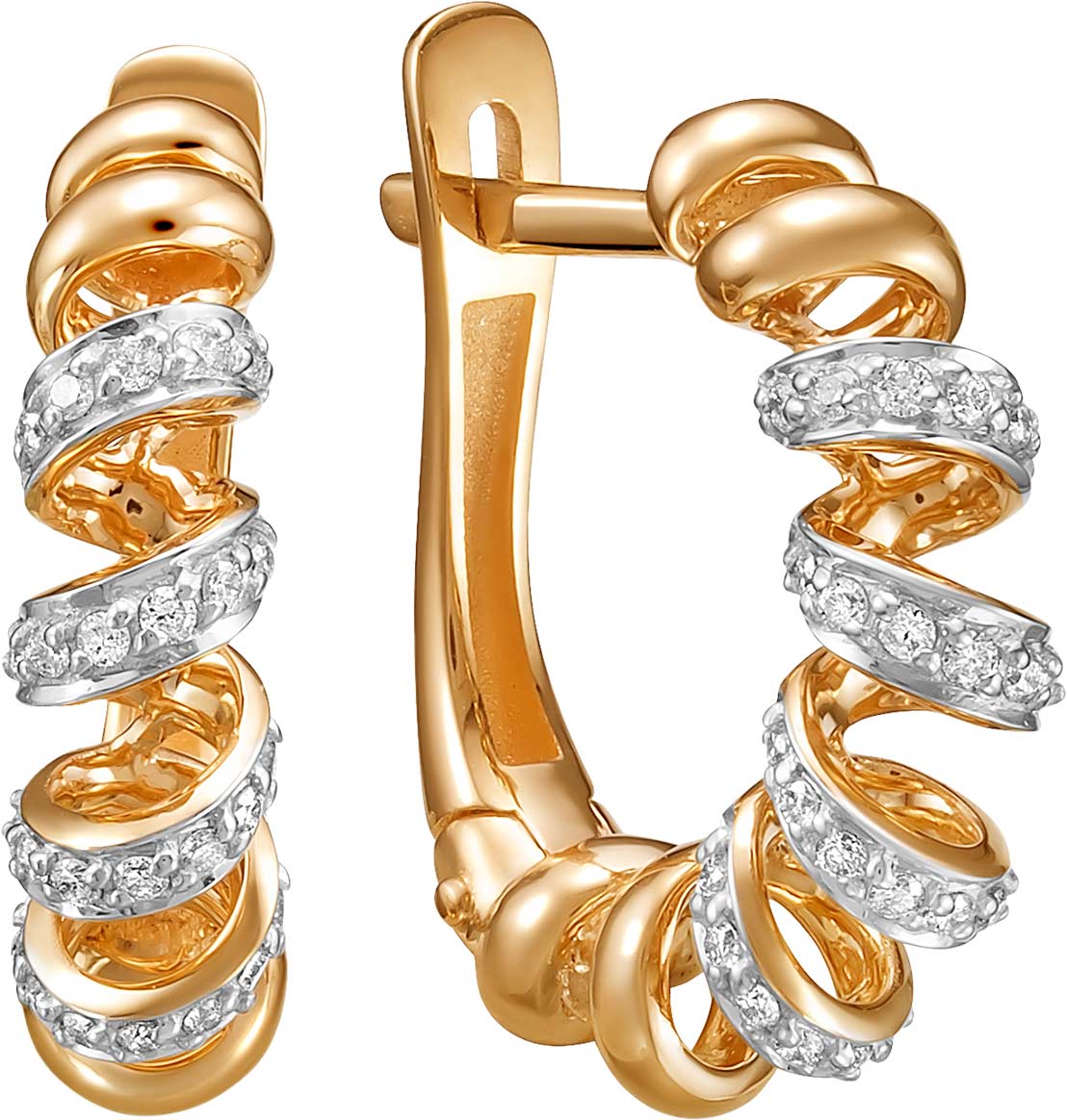Золотые серьги Vesna jewelry 23565-151-00-00 c бриллиантом