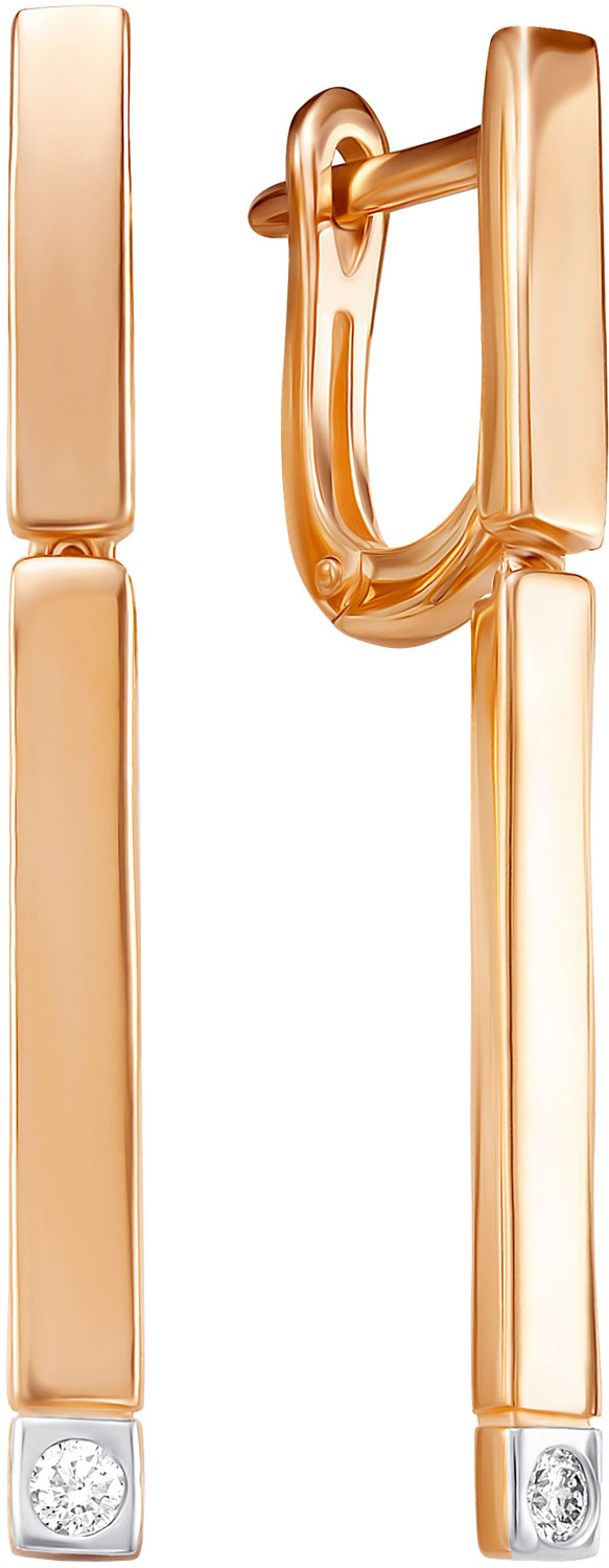 Золотые серьги Vesna jewelry 2719-151-00-00 с бриллиантами