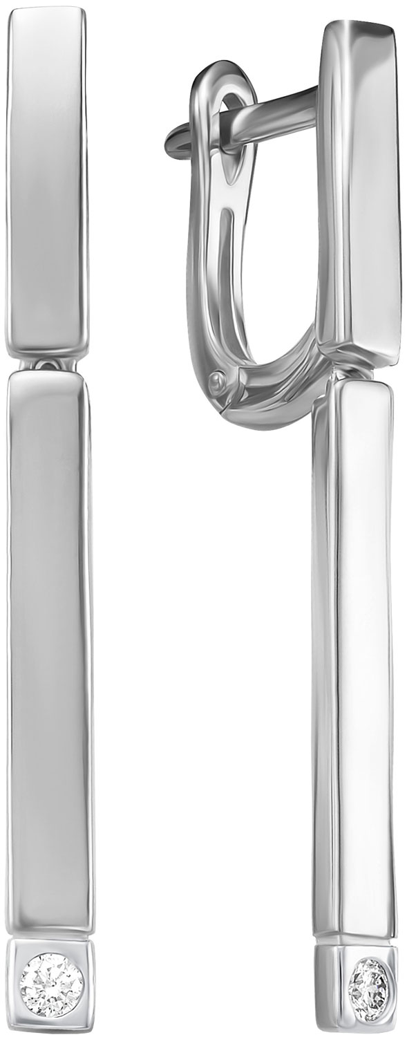 Серьги из белого золота Vesna jewelry 2719-251-00-00 с бриллиантами