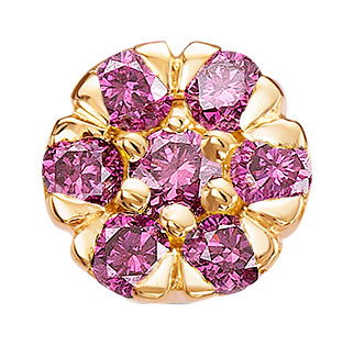 Золотая подвеска Vesna jewelry 31152-150-218-00 c розовыми бриллиантами