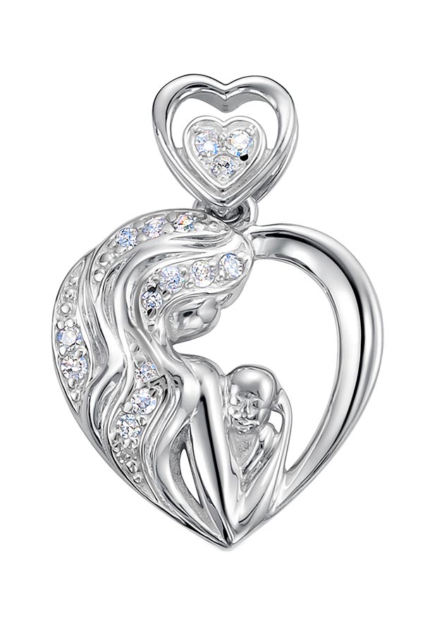 Кулон из белого золота Vesna jewelry 31290-251-01-00 c бриллиантами