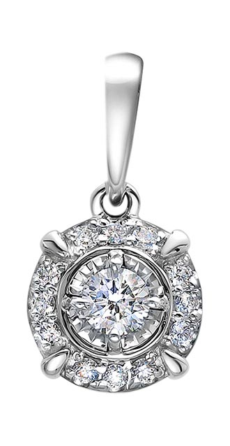 Подвеска из белого золота Vesna jewelry 31903-259-00-00 с бриллиантами