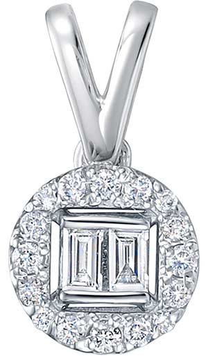 Подвеска из белого золота Vesna jewelry 32722-251-124-00 с бриллиантами