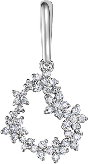 Подвеска из белого золота Vesna jewelry 33212-251-00-00 с бриллиантами