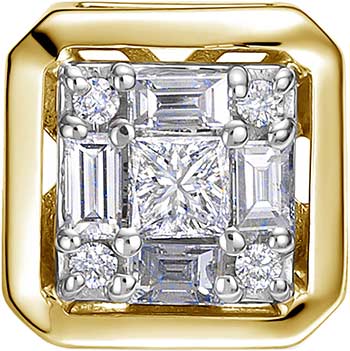 Золотая подвеска бегунок Vesna jewelry 33220-351-388-00 с бриллиантами