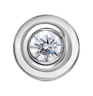 Одиночная серьга из белого золота Vesna jewelry 41207-251-00-01 с бриллиантом