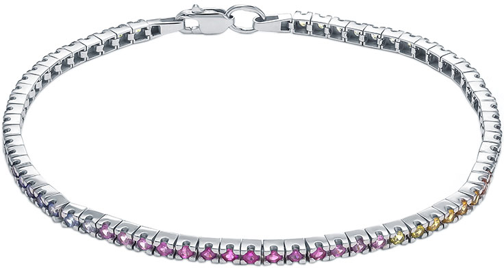 Браслет из белого золота Vesna jewelry 51081-251-165-180 с сапфирами