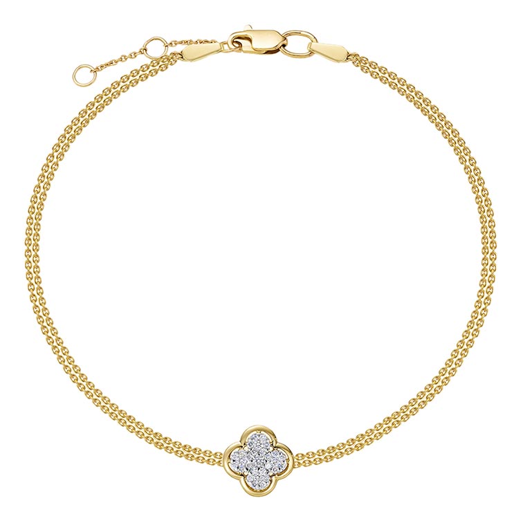 Золотой браслет с подвеской Vesna jewelry 52332-351-00-00 с бриллиантами