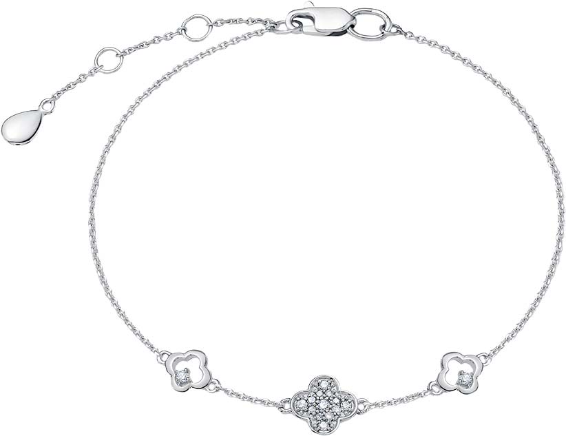 Браслет цепь из белого золота Vesna jewelry 52502-251-46-00 с бриллиантами