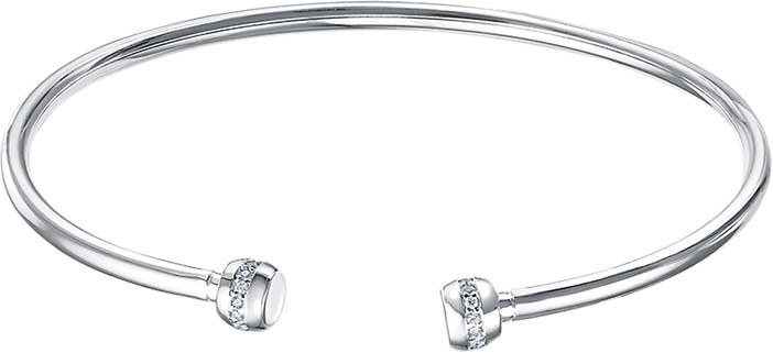Открытый жесткий браслет из белого золота Vesna jewelry 53052-251-00-00 с бриллиантами