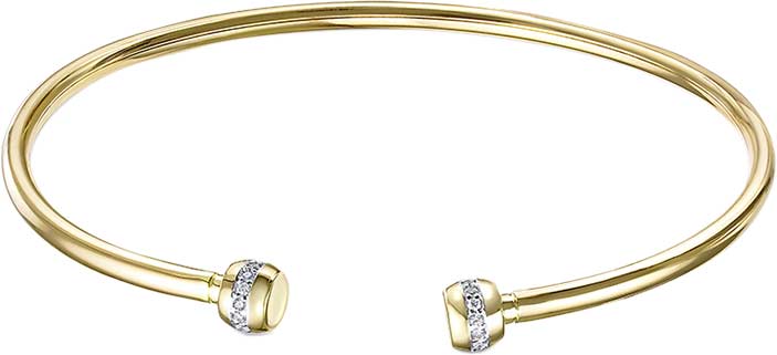 Золотой жесткий браслет Vesna jewelry 53052-351-00-00 с бриллиантами