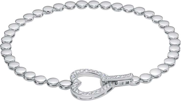 Глидерный браслет из белого золота Vesna jewelry 53160-251-00-00 с бриллиантами