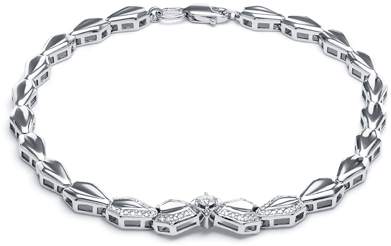 Браслет цепь из белого золота Vesna jewelry 5812-251-00-00 с бриллиантами