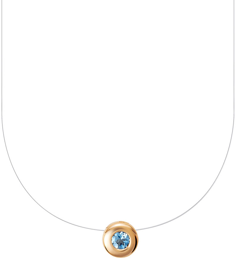 Леска на шею с подвеской Vesna jewelry 61002-150-175-02 с аквамарином