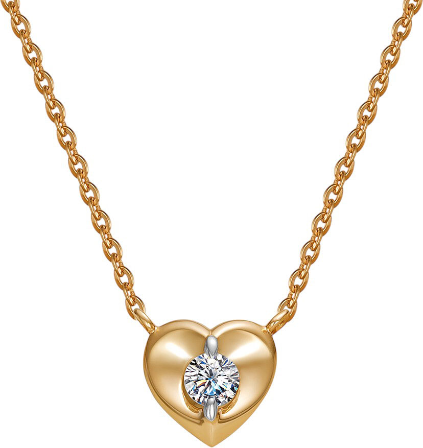 Золотой кулон на цепочке Vesna jewelry 63422-151-00-01 с бриллиантом