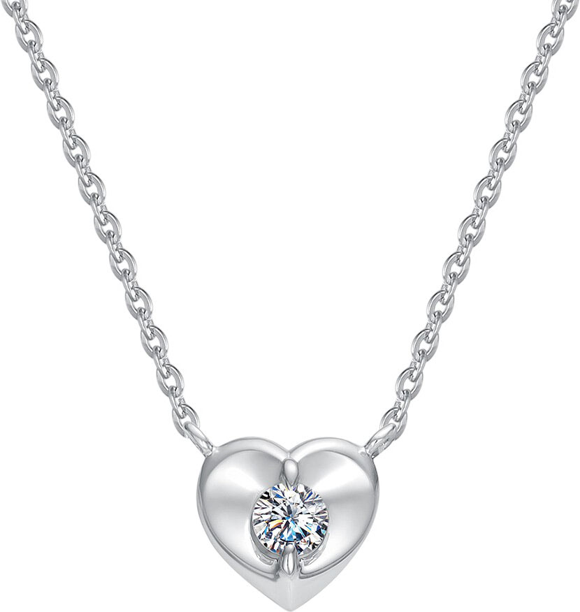 Кулон на цепочке из белого золота Vesna jewelry 63422-251-00-01 с бриллиантом