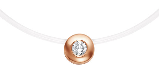 Леска на шею с золотой подвеской Vesna jewelry 6473-150-00-02 с бриллиантом