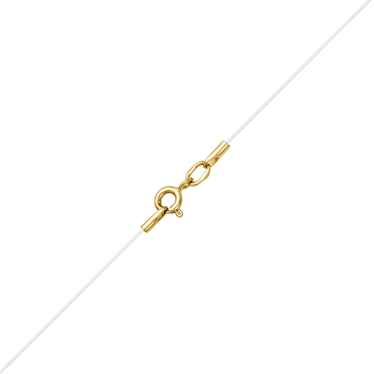 Леска на шею с золотой подвеской Vesna jewelry6473-350-00-02 с бриллиантом— купить в AllTime.ru — фото