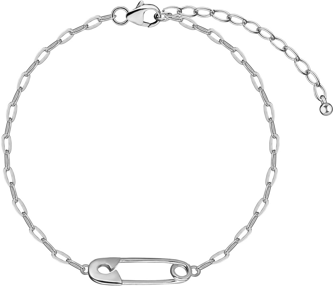 Серебряный браслет цепь с подвеской ''Булавка'' WANNA?BE! B068-01