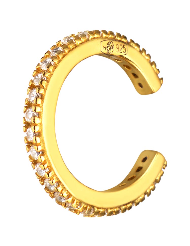 Серебряные серьги-каффы WANNA?BE! C016-13 с кубическим цирконием