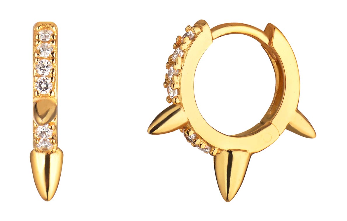 Серебряные серьги кольца WANNA?BE! E329-13 с кубическим цирконием