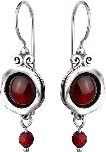Серебряные серьги Yaffo TZE268 с гранатами