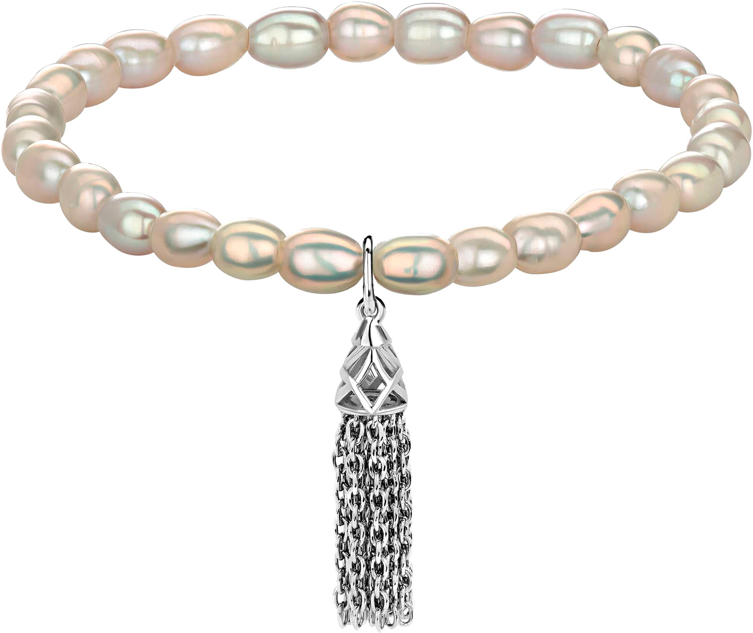 Браслет из бусин с подвеской Yana Jewellery 109/03W-0897-gray-pearl29 с серым жемчугом