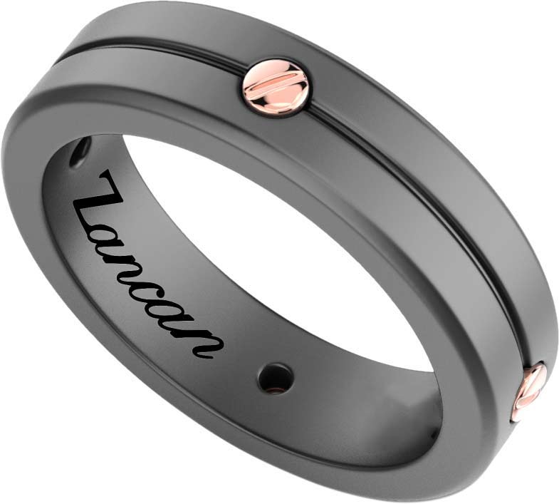 Мужское титановое кольцо Zancan ETA117R