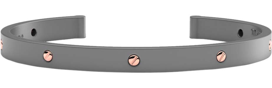 Мужской титановый открытый жесткий браслет Zancan ETB130R