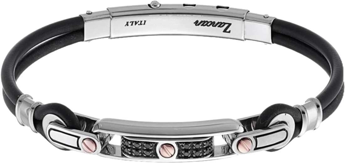 Мужской силиконовый браслет Zancan EXB274R-N с черной шпинелью