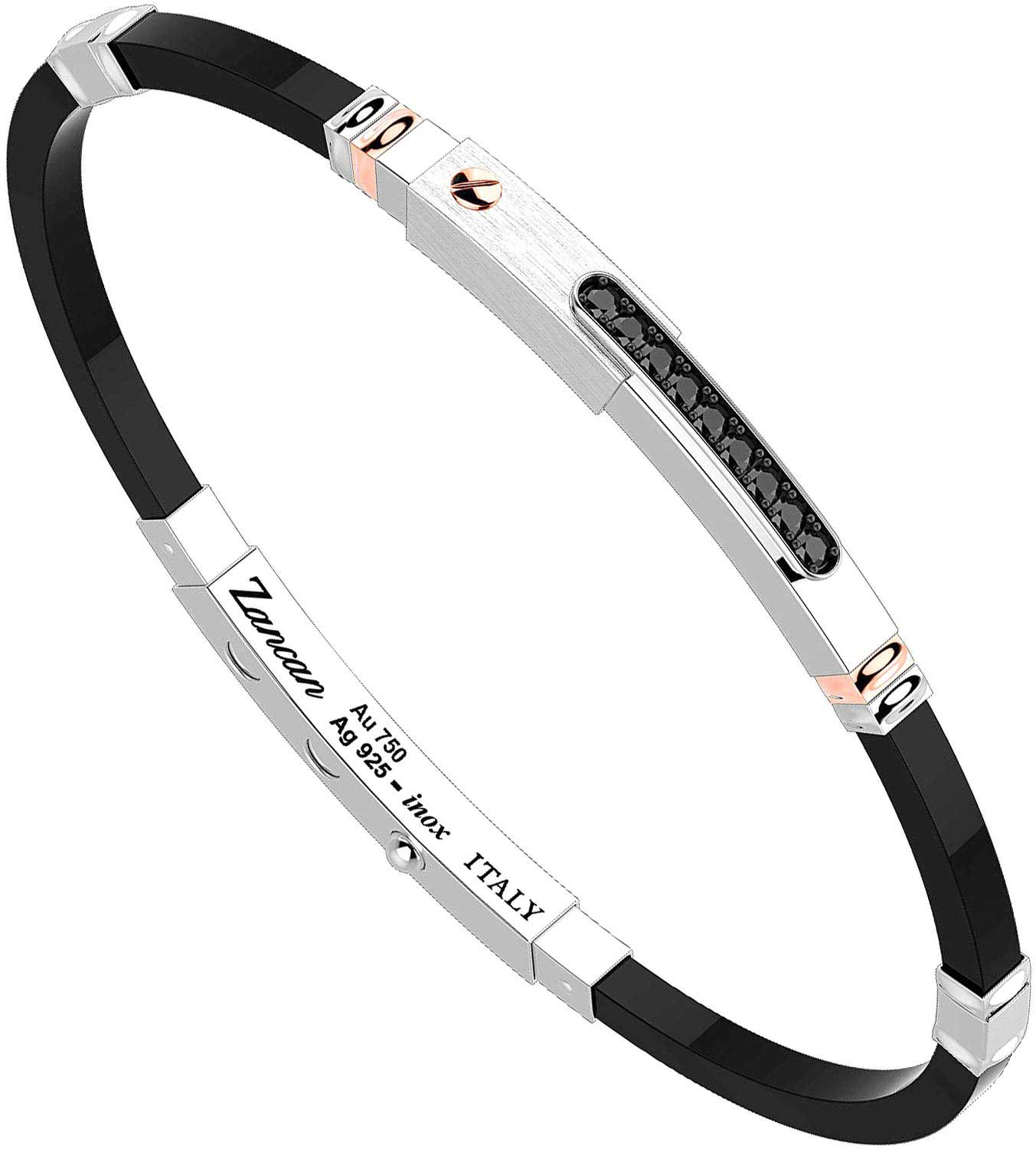 Мужской стальной браслет Zancan EXB793R-N-ucenka cо шпинелью